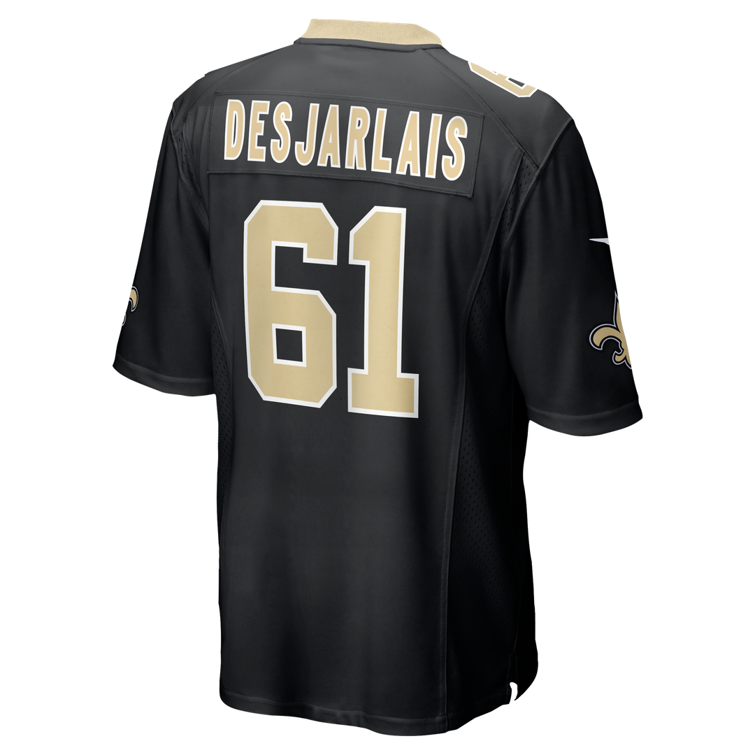Men's Nike New Orleans Saints Drew Desjarlais Black Game Player NFL Jersey