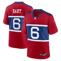 Men's Nike New York Giants Jaxson Dart Red Alternate Century Game NFL Jersey