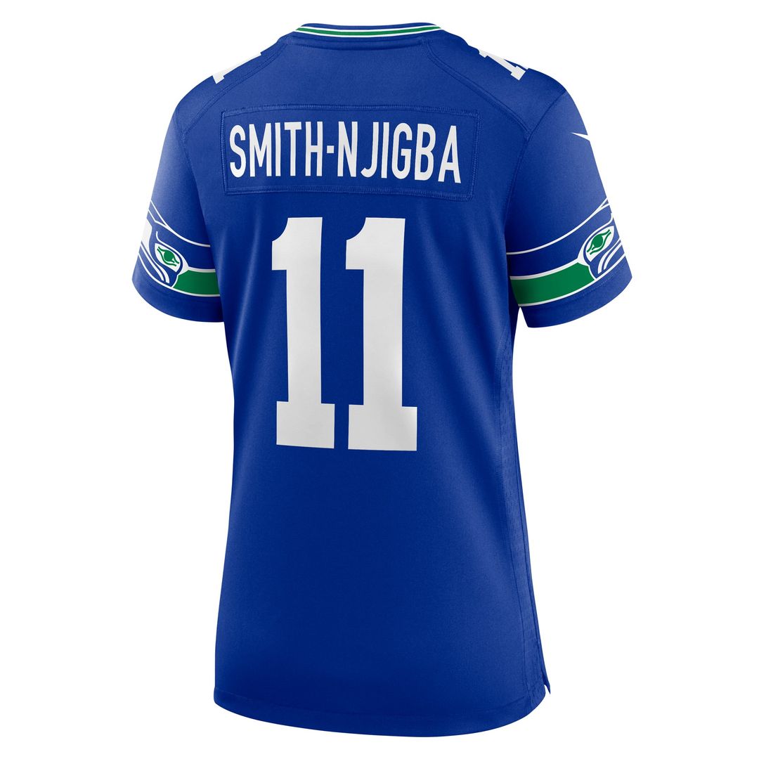Women's Nike Seattle Seahawks Jaxon Smith-Njigba Royal Throwback Player Game NFL Jersey