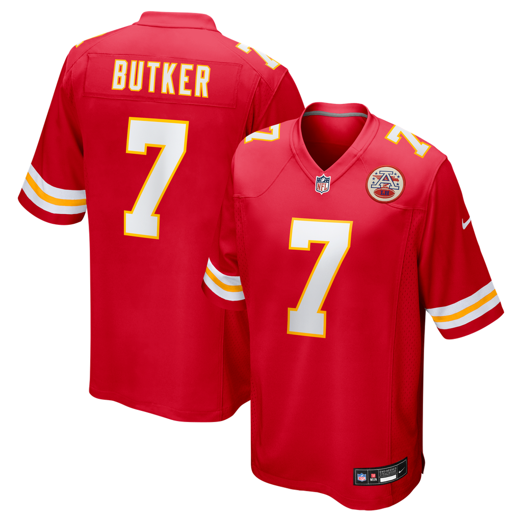 Men's Nike Kansas City Chiefs Harrison Butker Red Game NFL Jersey
