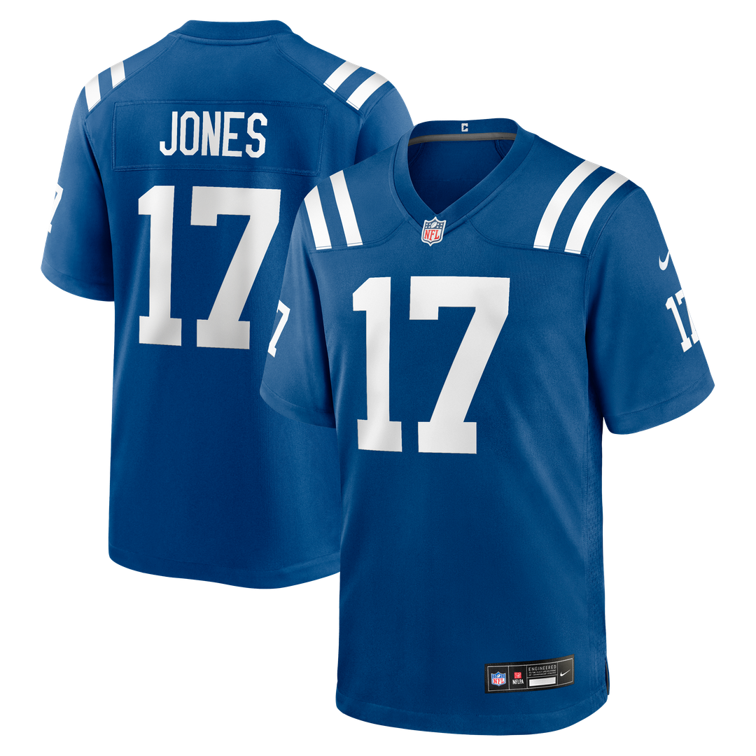 Men's Nike Indianapolis Colts Daniel Jones White Game NFL Jersey