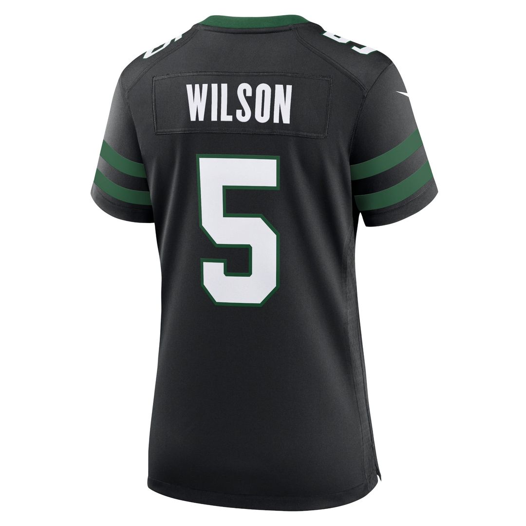 Women's Nike New York Jets Garrett Wilson Legacy Black Alternate Game NFL Jersey