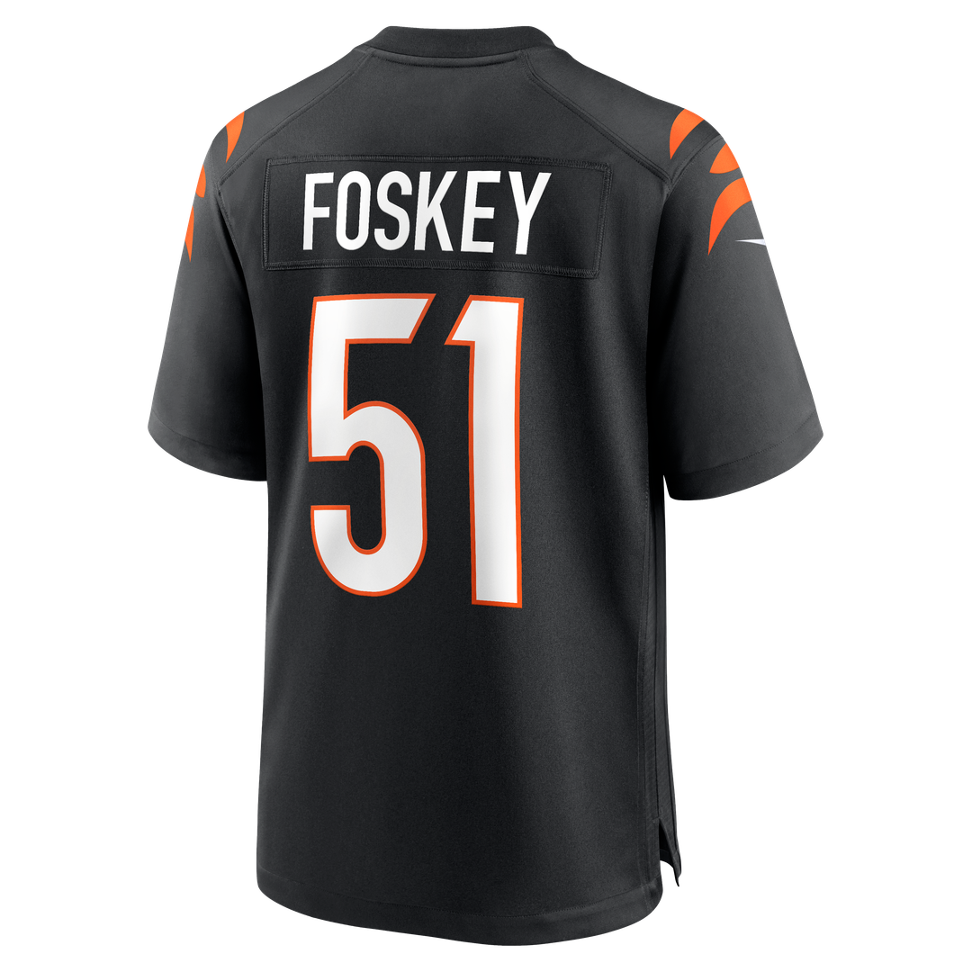 Men's Nike Cincinnati Bengals Isaiah Foskey Black Team Game NFL Jersey