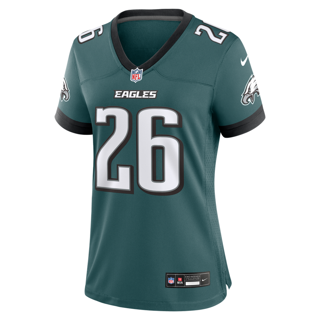 Women's Nike Philadelphia Eagles Saquon Barkley White Game NFL Jersey
