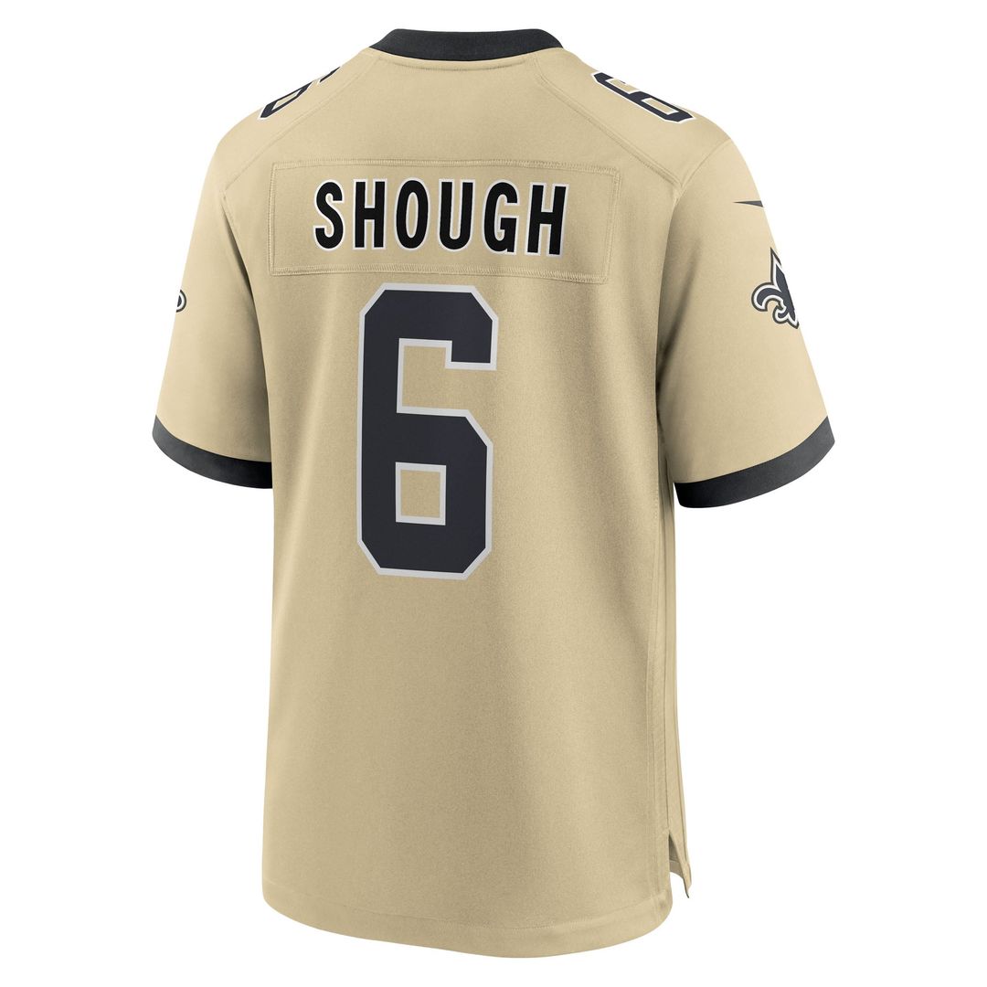 Men's Nike New Orleans Saints Tyler Shough Black Game NFL Jersey