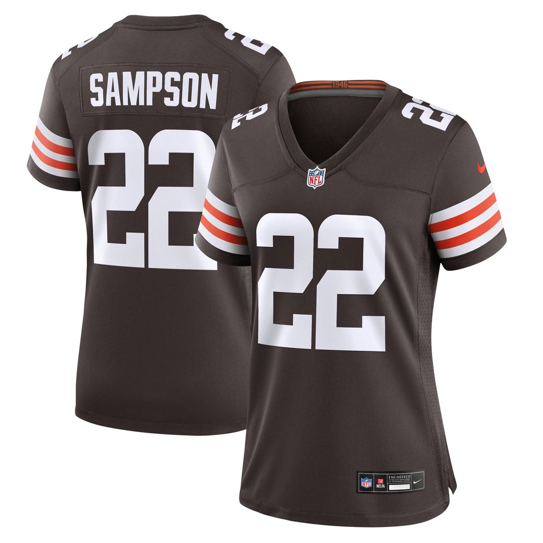Women's Nike Cleveland Browns Dylan Sampson Brown Team Game NFL Jersey