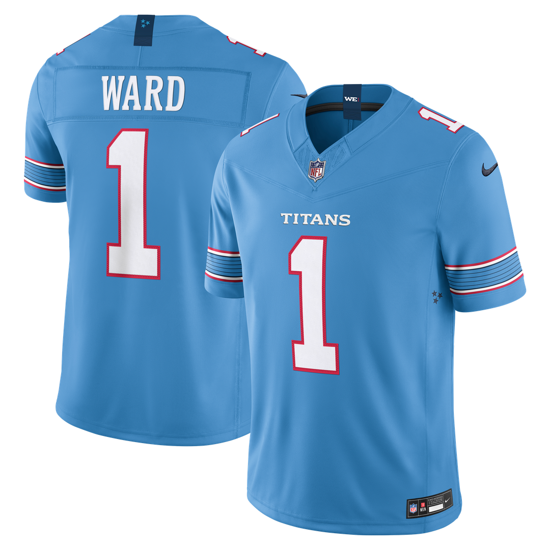 Men's Nike Tennessee Titans Cameron Ward Light Blue Vapor F.U.S.E. Stitched Limited NFL Jersey