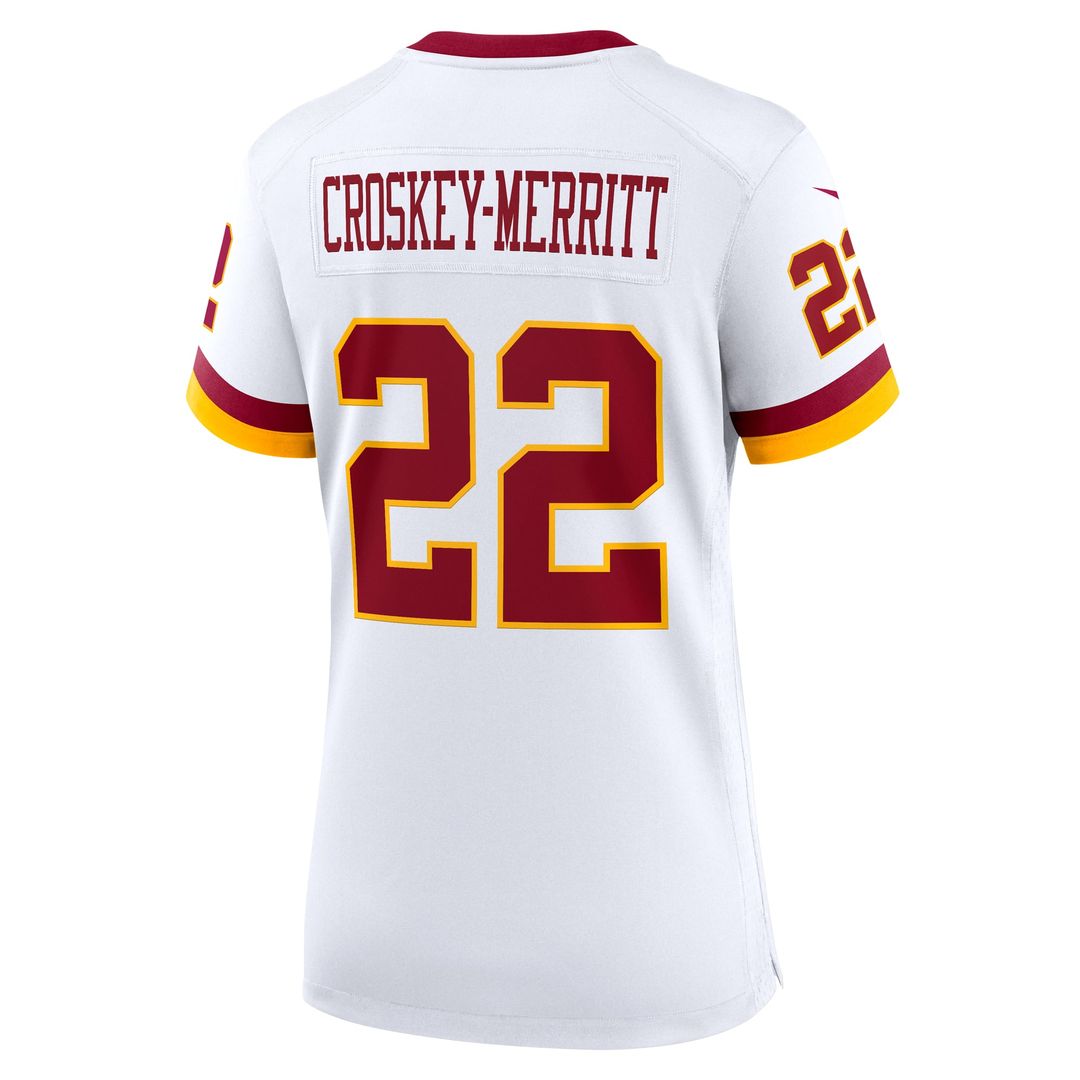 Women's Nike Washington Commanders Jacory Croskey-Merritt White Game Super Bowl Era NFL Jersey