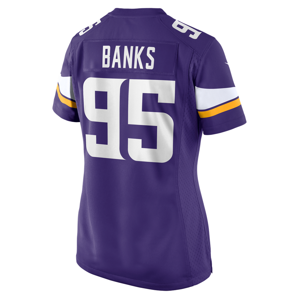 Women's Nike Minnesota Vikings Caleb Banks Purple Team Game NFL Jersey