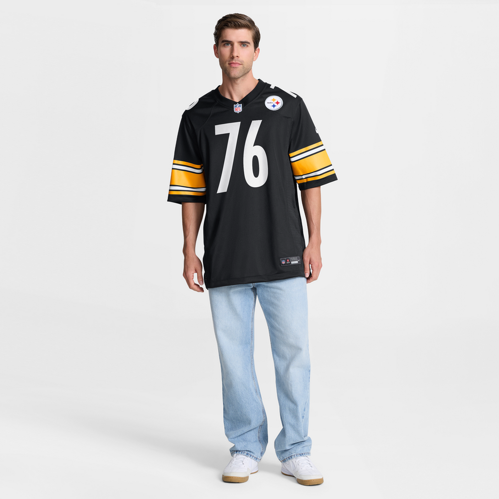 Men's Nike Pittsburgh Steelers Troy Fautanu Black Player Game NFL Jersey