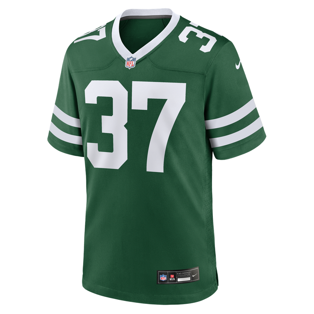 Men's Nike New York Jets Qwan'tez Stiggers Legacy Green Team Game NFL Jersey