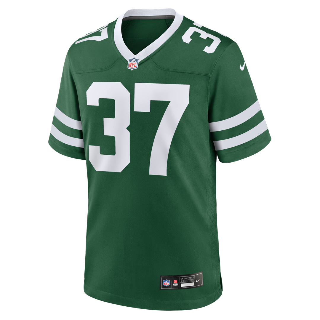 Men's Nike New York Jets Qwan'tez Stiggers Legacy Green Team Game NFL Jersey