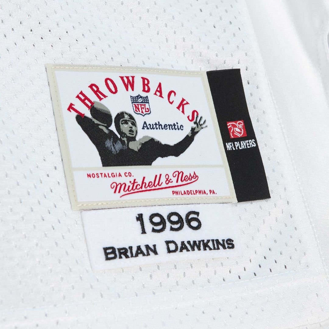 Men's Mitchell & Ness Philadelphia Eagles Brian Dawkins White 1996 Authentic Throwback Retired Player NFL Jersey