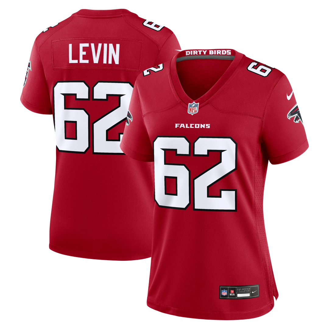 Women's Nike Atlanta Falcons Corey Levin Red Team Game NFL Jersey
