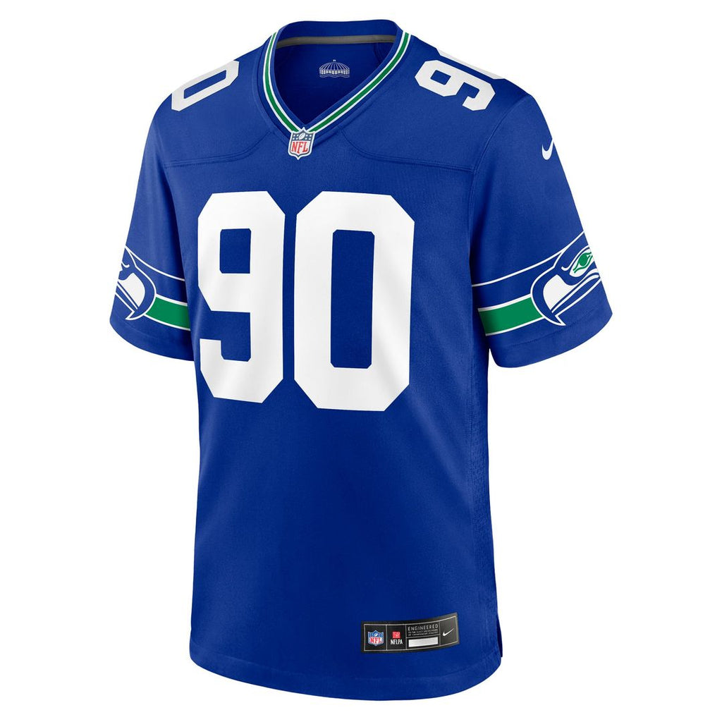 Men's Nike Seattle Seahawks Jarran Reed Royal Alternate Game NFL Jersey