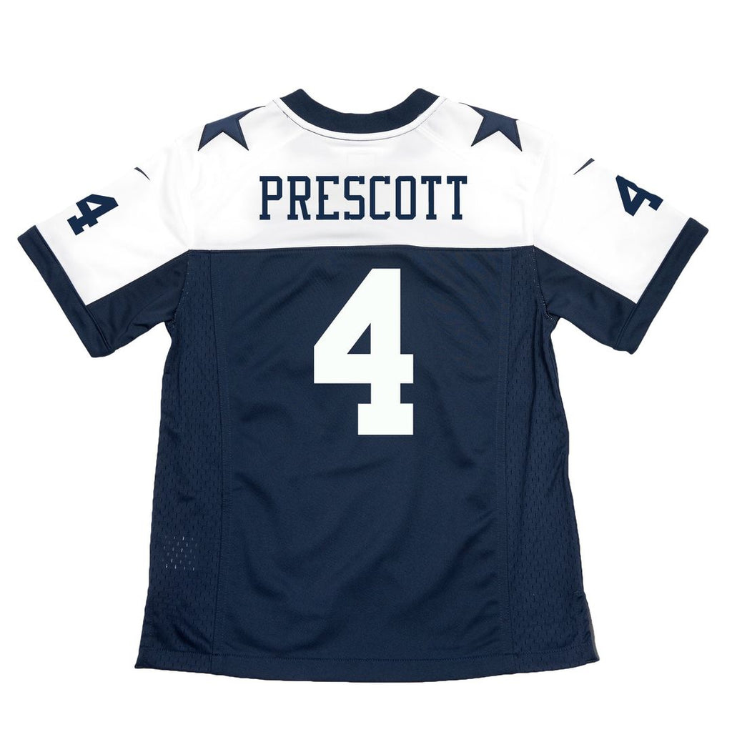 Youth Nike Dallas Cowboys Dak Prescott White Color Rush Game NFL Jersey