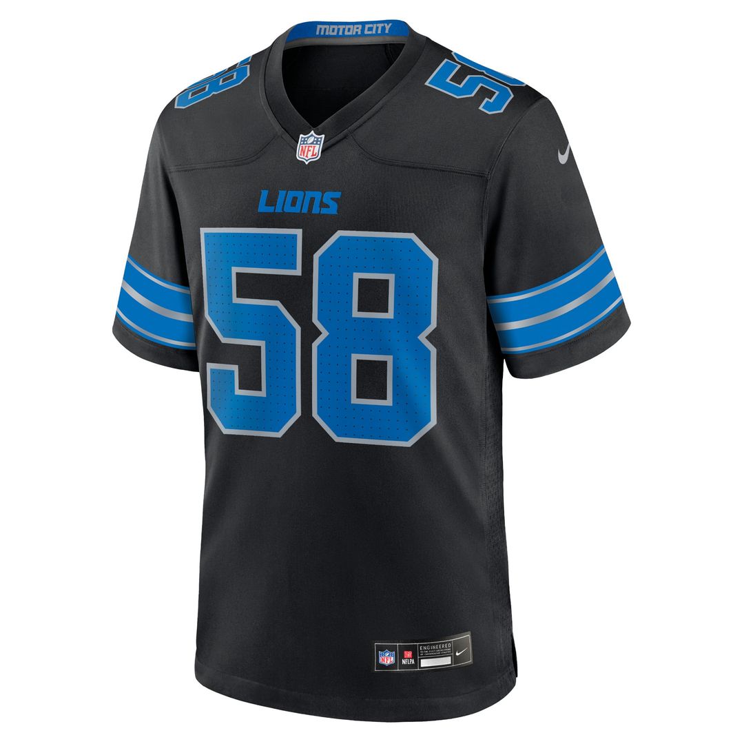 Men's Nike Detroit Lions Penei Sewell Blue Game NFL Jersey