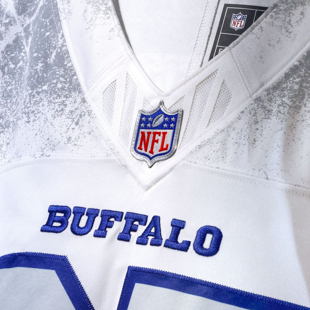 Men's Nike Buffalo Bills Dawson Knox White 2025 Rivalries Collection Stitched Limited NFL Jersey