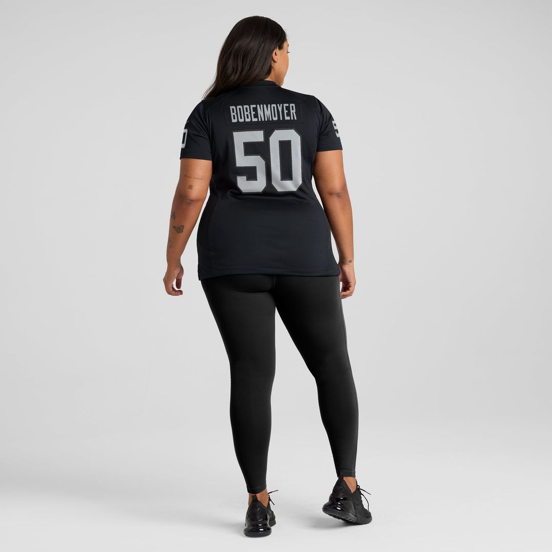 Women's Nike Las Vegas Raiders Jacob Bobenmoyer Black Game Player NFL Jersey