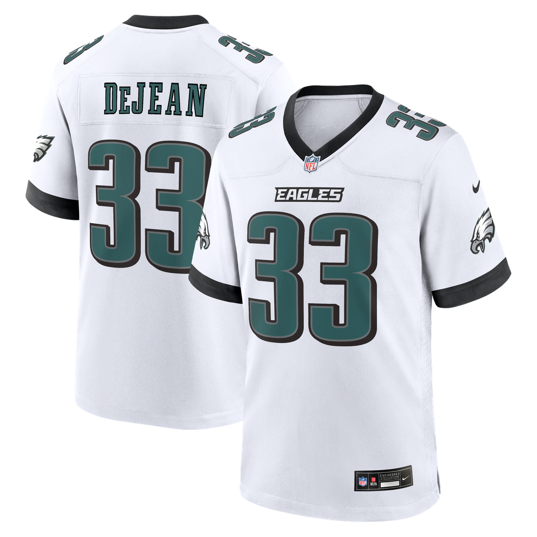 Men's Nike Philadelphia Eagles Cooper DeJean White Game NFL Jersey