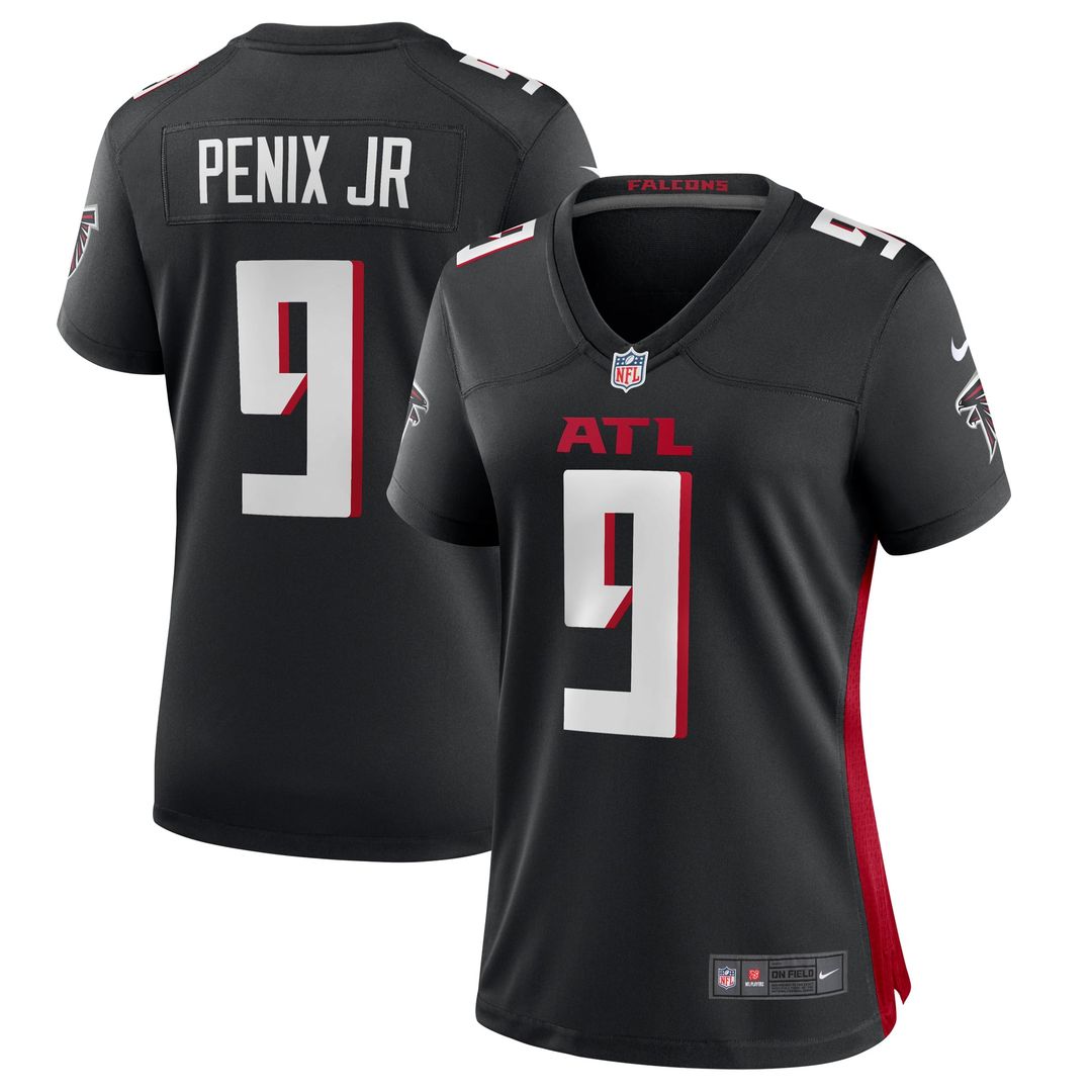 Women's Nike Atlanta Falcons Michael Penix Jr. Black Game NFL Jersey