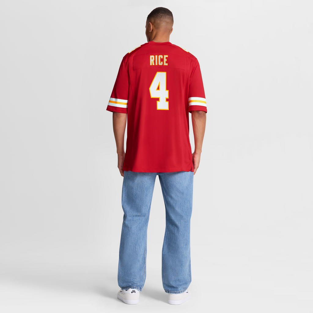 Men's Nike Kansas City Chiefs Rashee Rice Red Game NFL Jersey