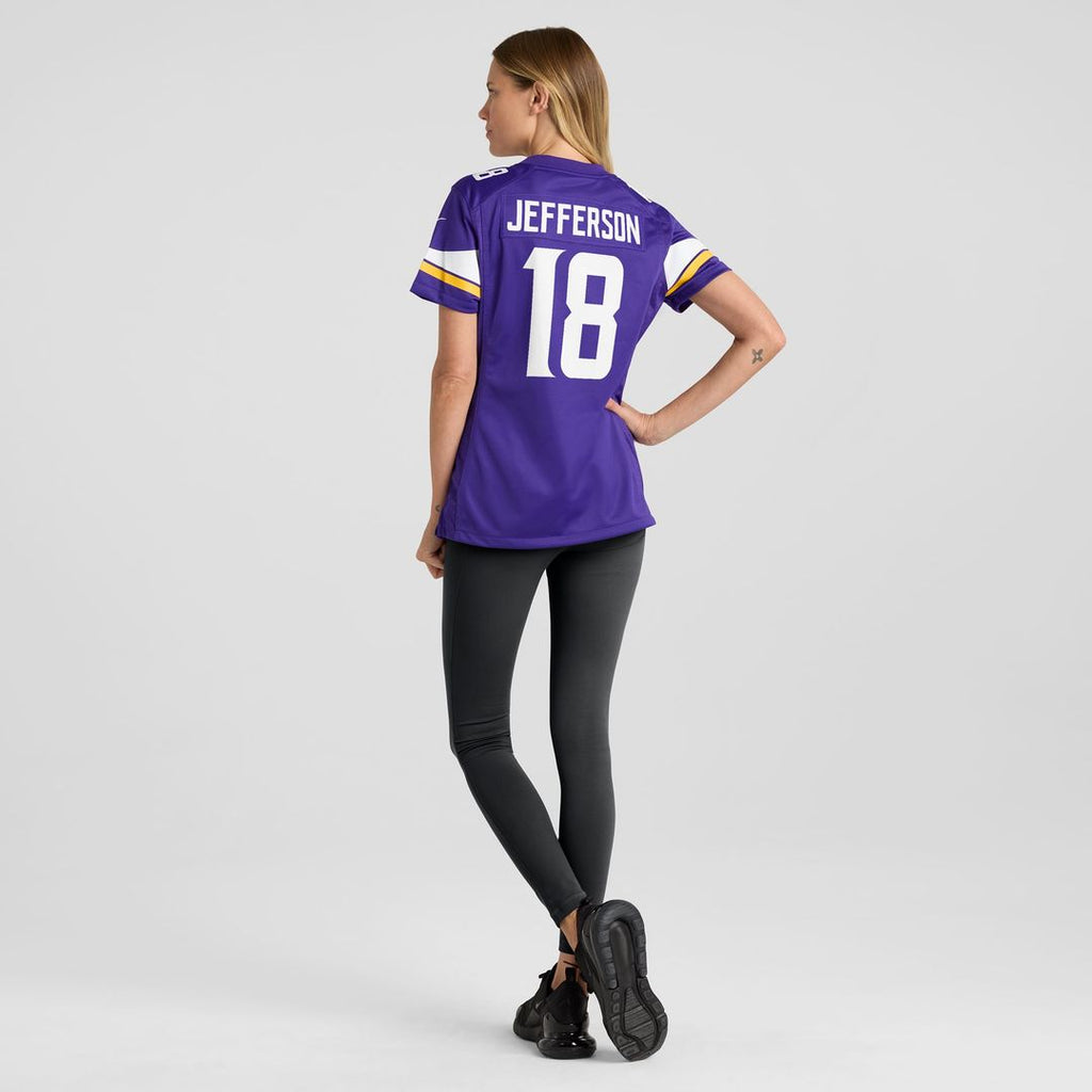 Women's Nike Minnesota Vikings Justin Jefferson Purple Game NFL Jersey