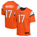 Youth Nike Denver Broncos Jaylen Waddle Orange Game NFL Jersey