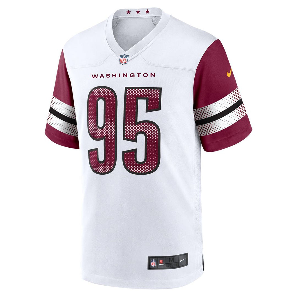 Men's Nike Washington Commanders Jer'Zhan Newton White Game NFL Jersey