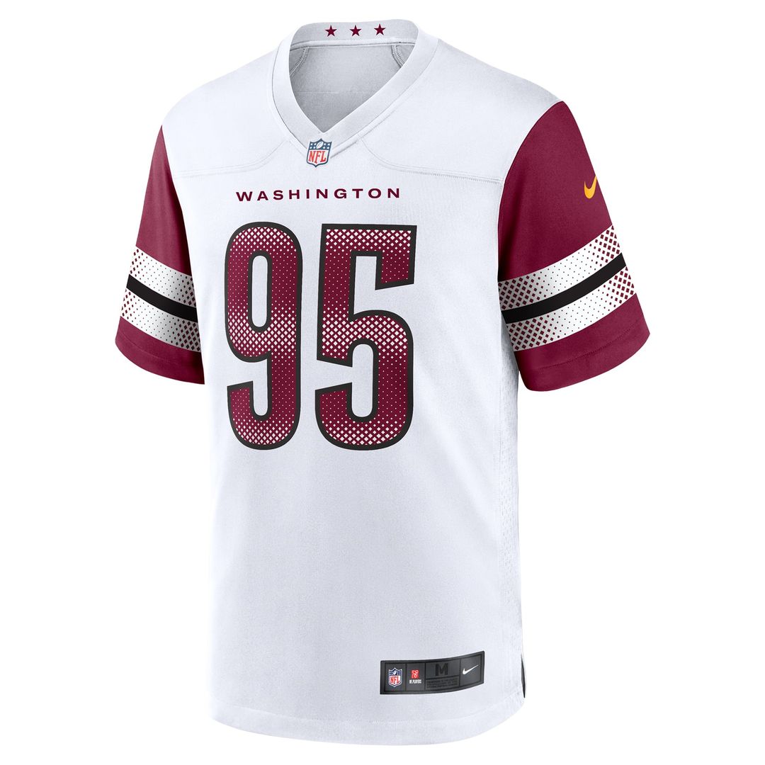 Men's Nike Washington Commanders Jer'Zhan Newton White Game NFL Jersey