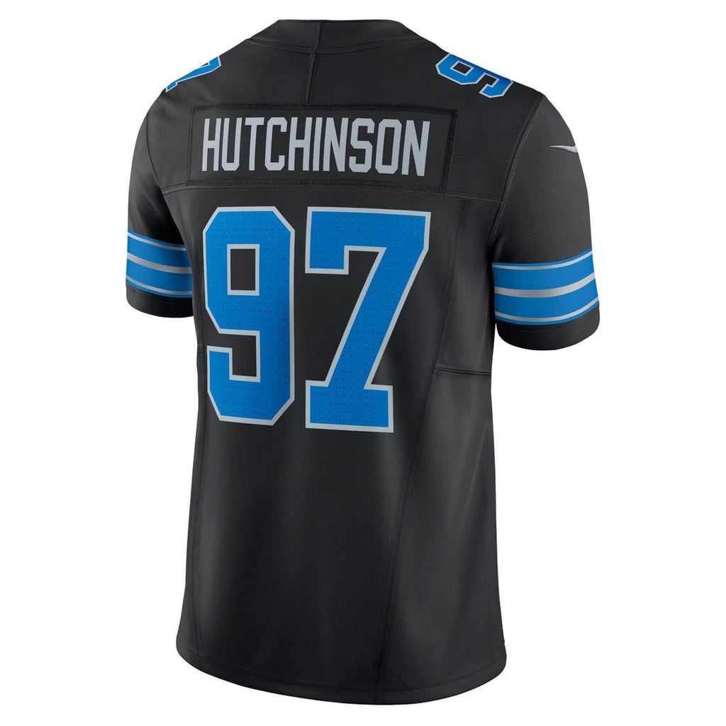 Men's Nike Detroit Lions Aidan Hutchinson Black 2nd Alternate Vapor F.U.S.E. Limited NFL Jersey