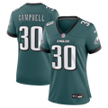 Women's Nike Philadelphia Eagles Jihaad Campbell Midnight Green Team Game NFL Jersey