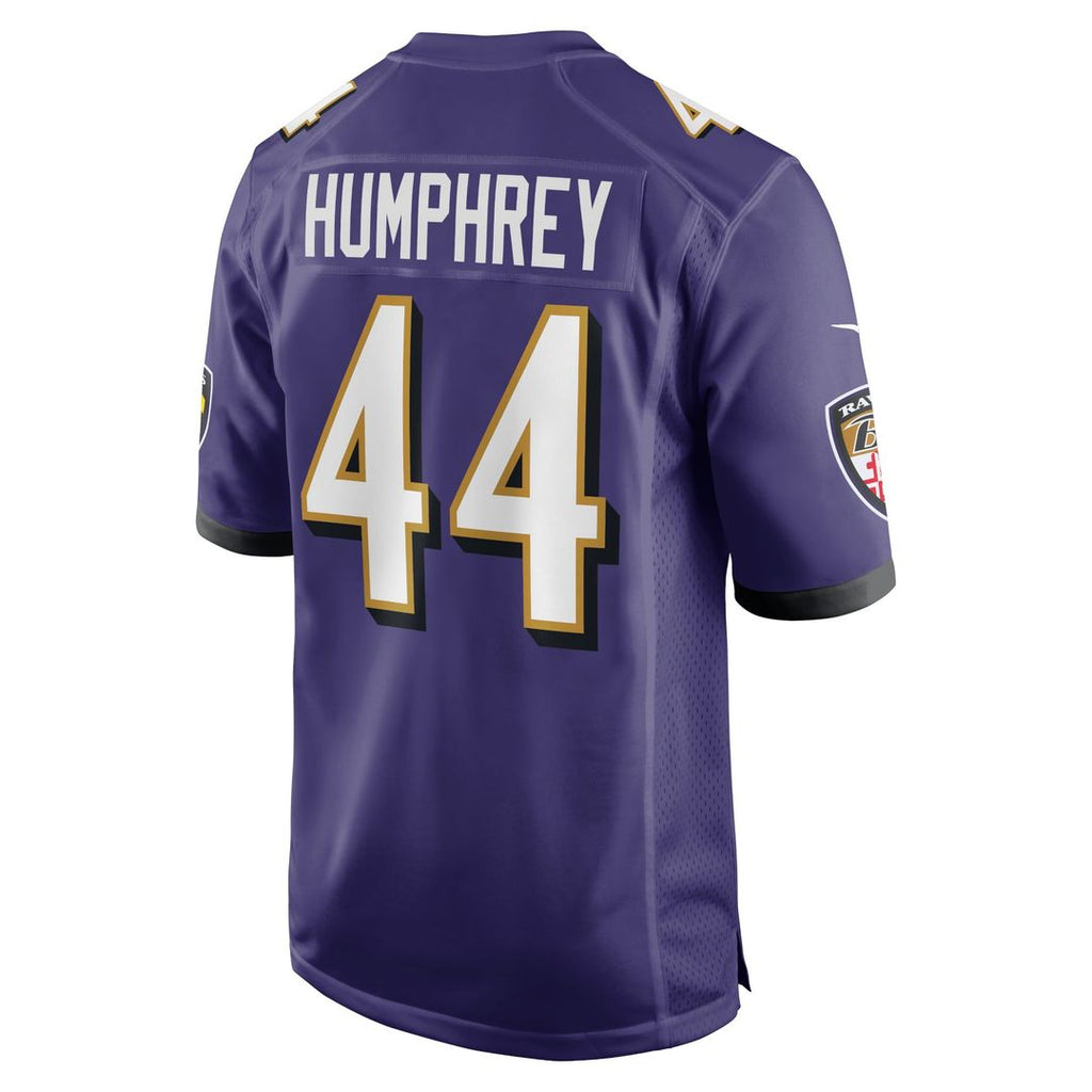 Men's Nike Baltimore Ravens Marlon Humphrey Purple Game Team NFL Jersey
