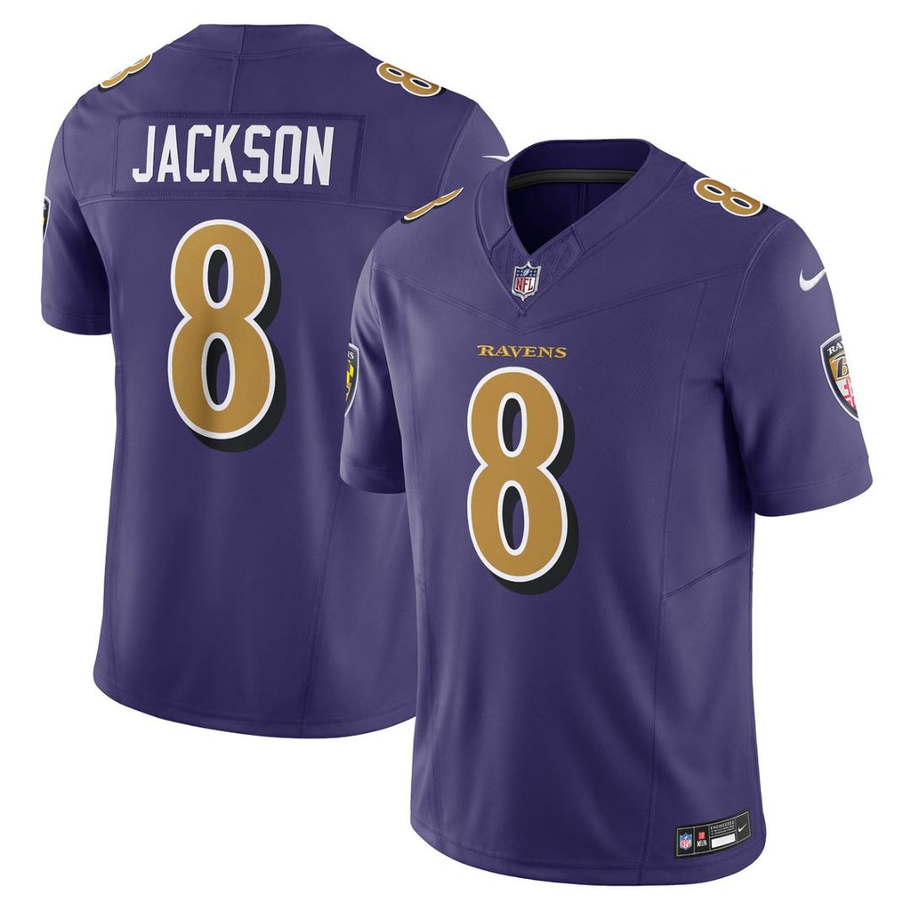 Men's Nike Baltimore Ravens Lamar Jackson Purple Vapor F.U.S.E. Limited NFL Jersey