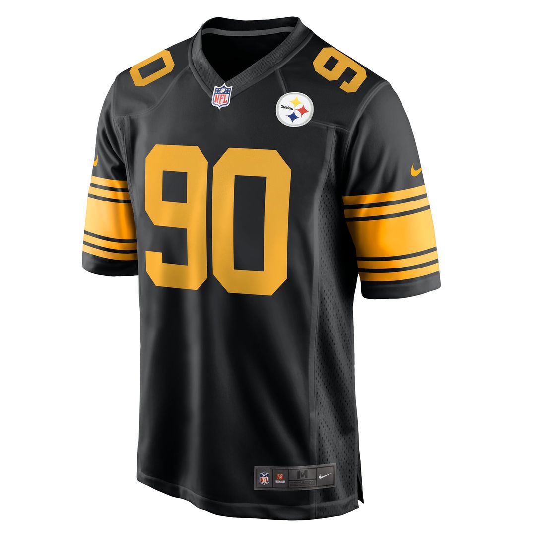 Men's Nike Pittsburgh Steelers T.J. Watt Black Alternate Game NFL Jersey
