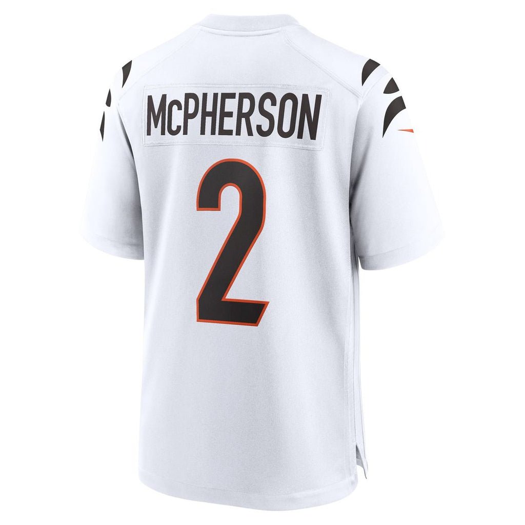 Men's Nike Cincinnati Bengals Evan McPherson White Game Player NFL Jersey