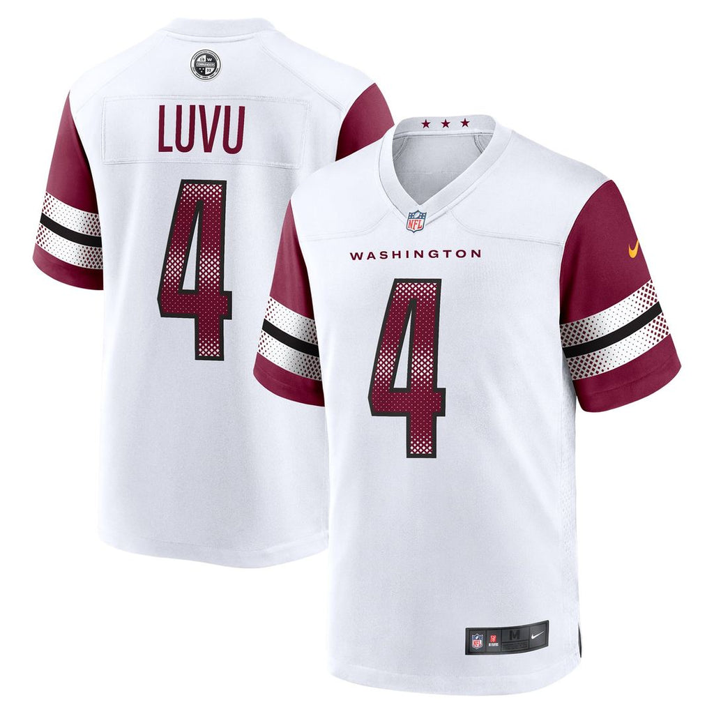 Men's Nike Washington Commanders Frankie Luvu White Game NFL Jersey