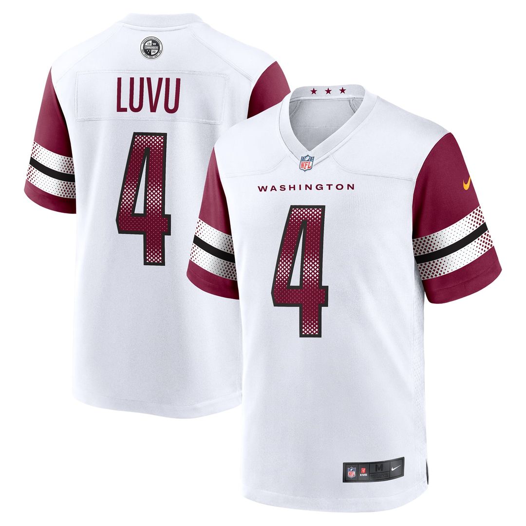Men's Nike Washington Commanders Frankie Luvu White Game NFL Jersey