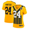 Women's Nike Pittsburgh Steelers Joey Porter Jr. Gold Alternate 1933 Throwback Game NFL Jersey