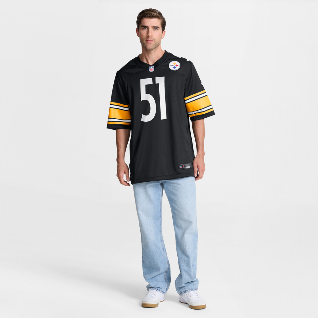Men's Nike Pittsburgh Steelers Nick Herbig Black Game NFL Jersey