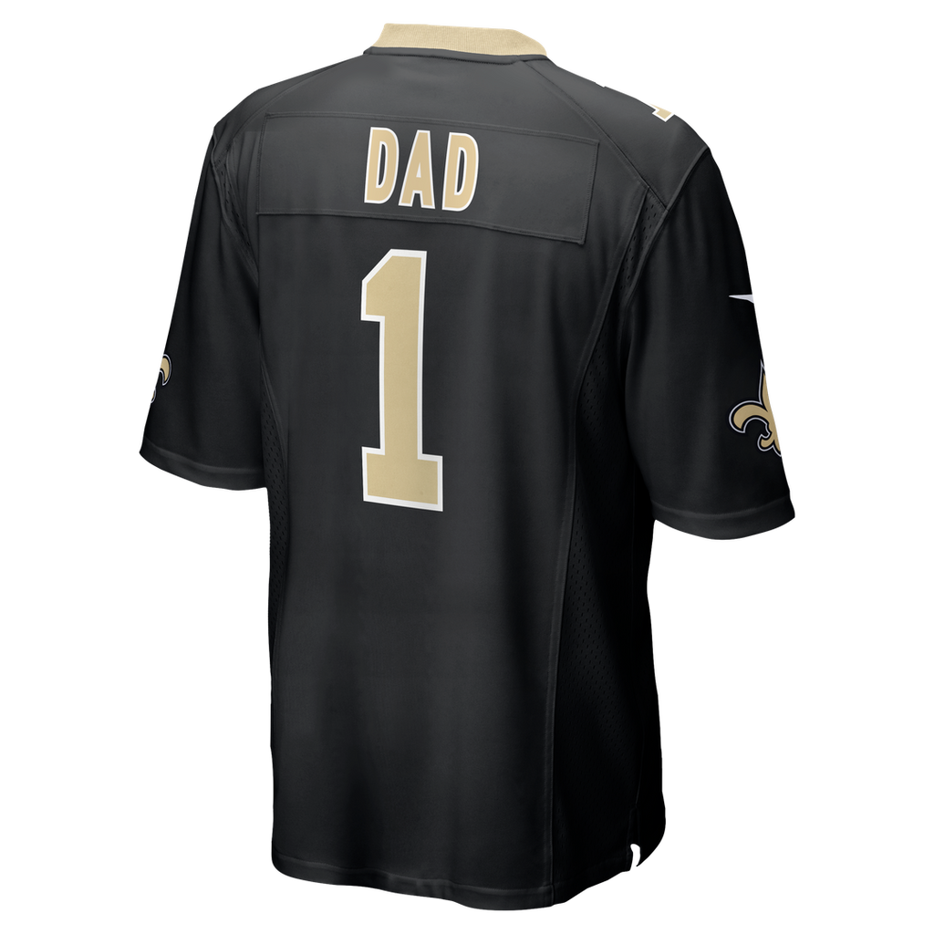 Men's Nike New Orleans Saints Number 1 Dad Black Game NFL Jersey