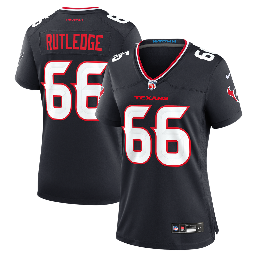Women's Nike Houston Texans Keylan Rutledge Navy Team Game NFL Jersey