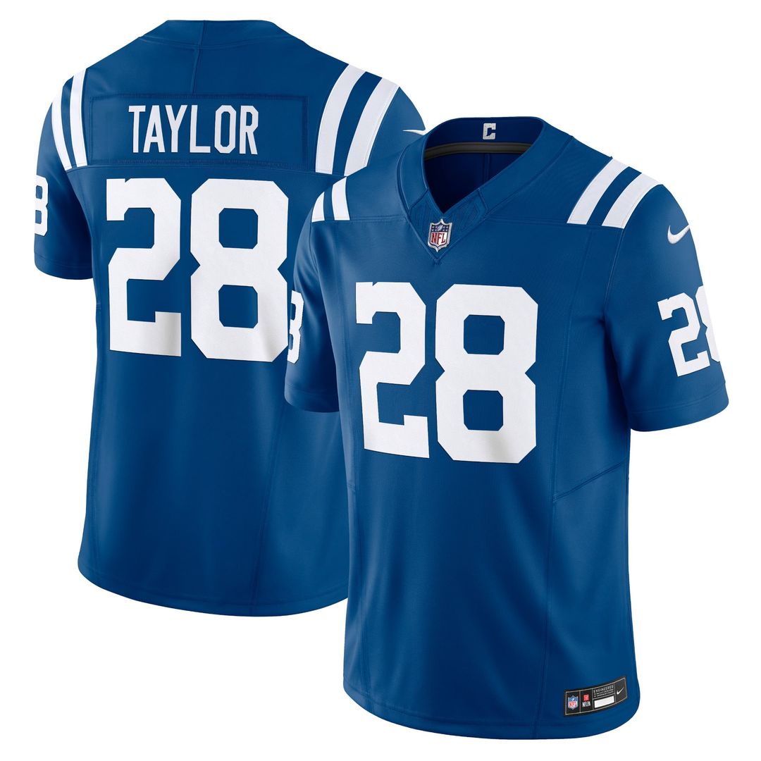 Men's Nike Indianapolis Colts Jonathan Taylor Royal Vapor F.U.S.E. Limited NFL Jersey