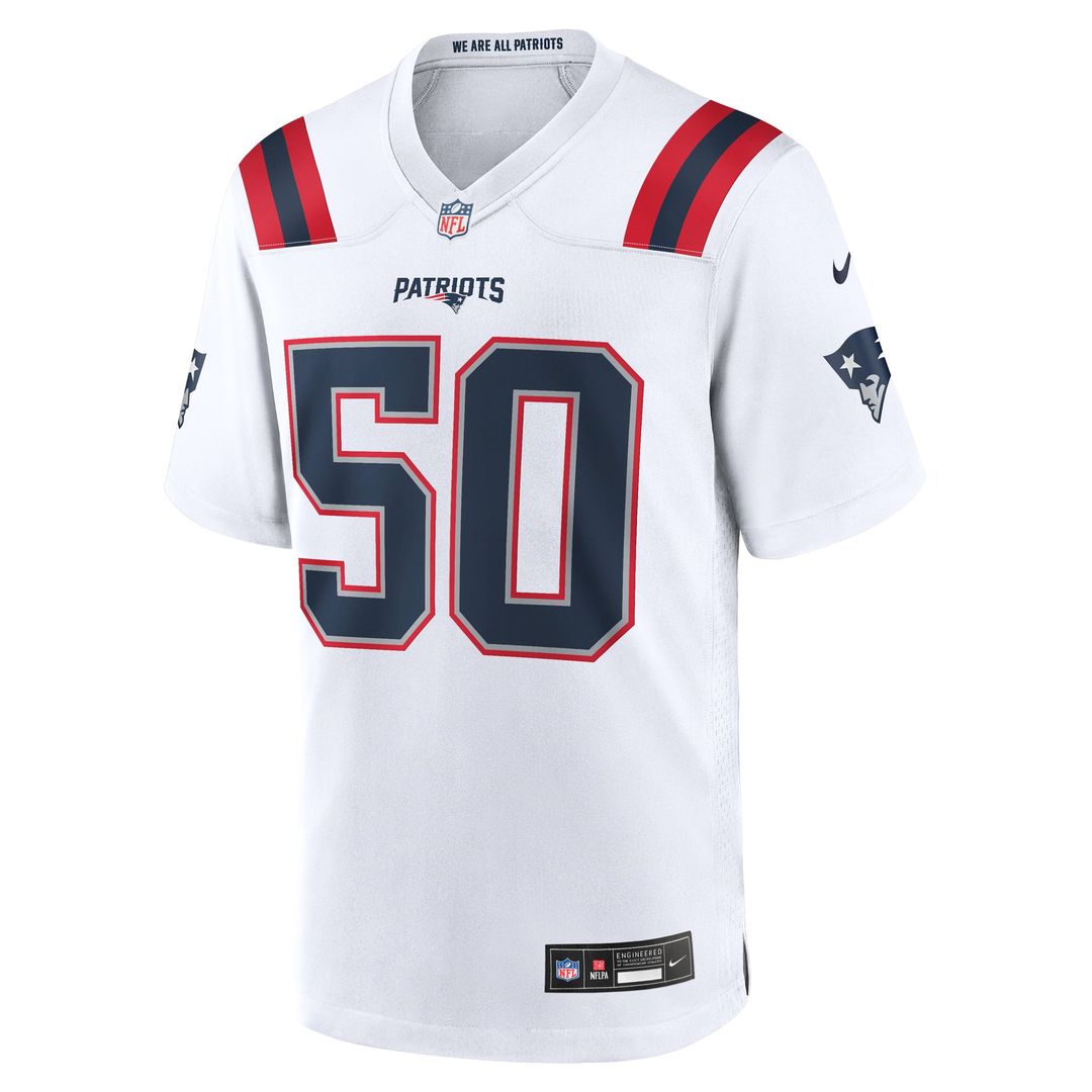 Men's Nike New England Patriots Mike Vrabel White Retired Player Game NFL Jersey