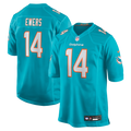 Men's Nike Miami Dolphins Quinn Ewers Aqua Team Game NFL Jersey