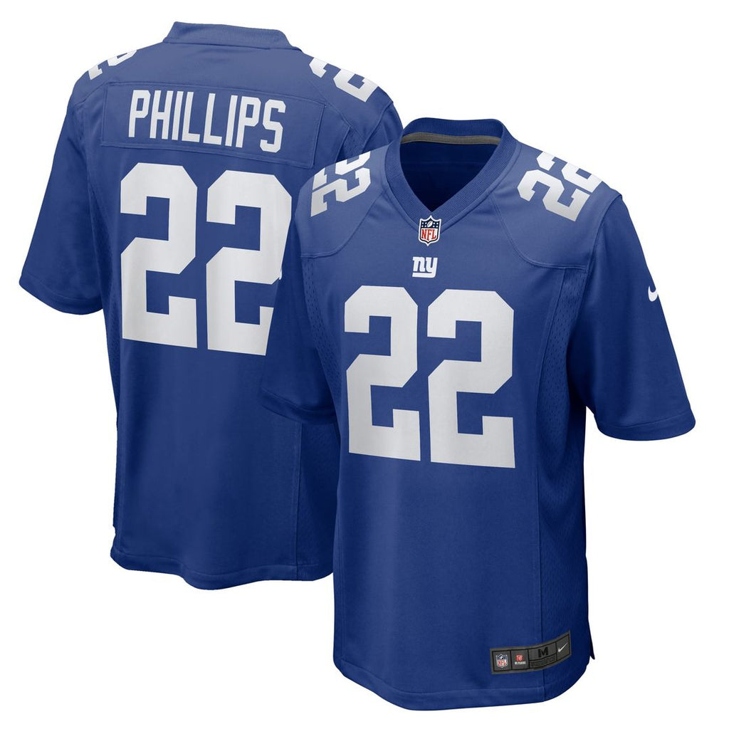 Men's Nike New York Giants Dru Phillips Royal Team Game NFL Jersey