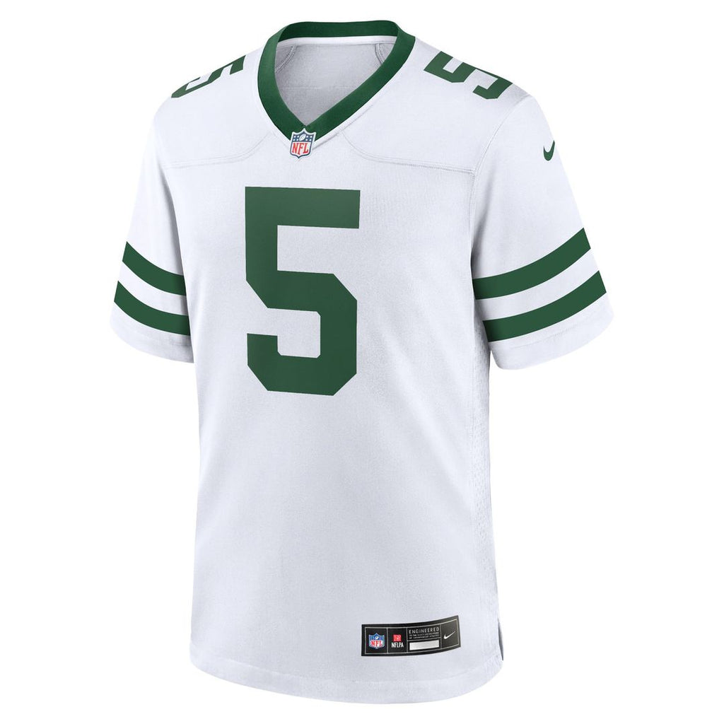 Men's Nike New York Jets Garrett Wilson Legacy Black Alternate Game NFL Jersey