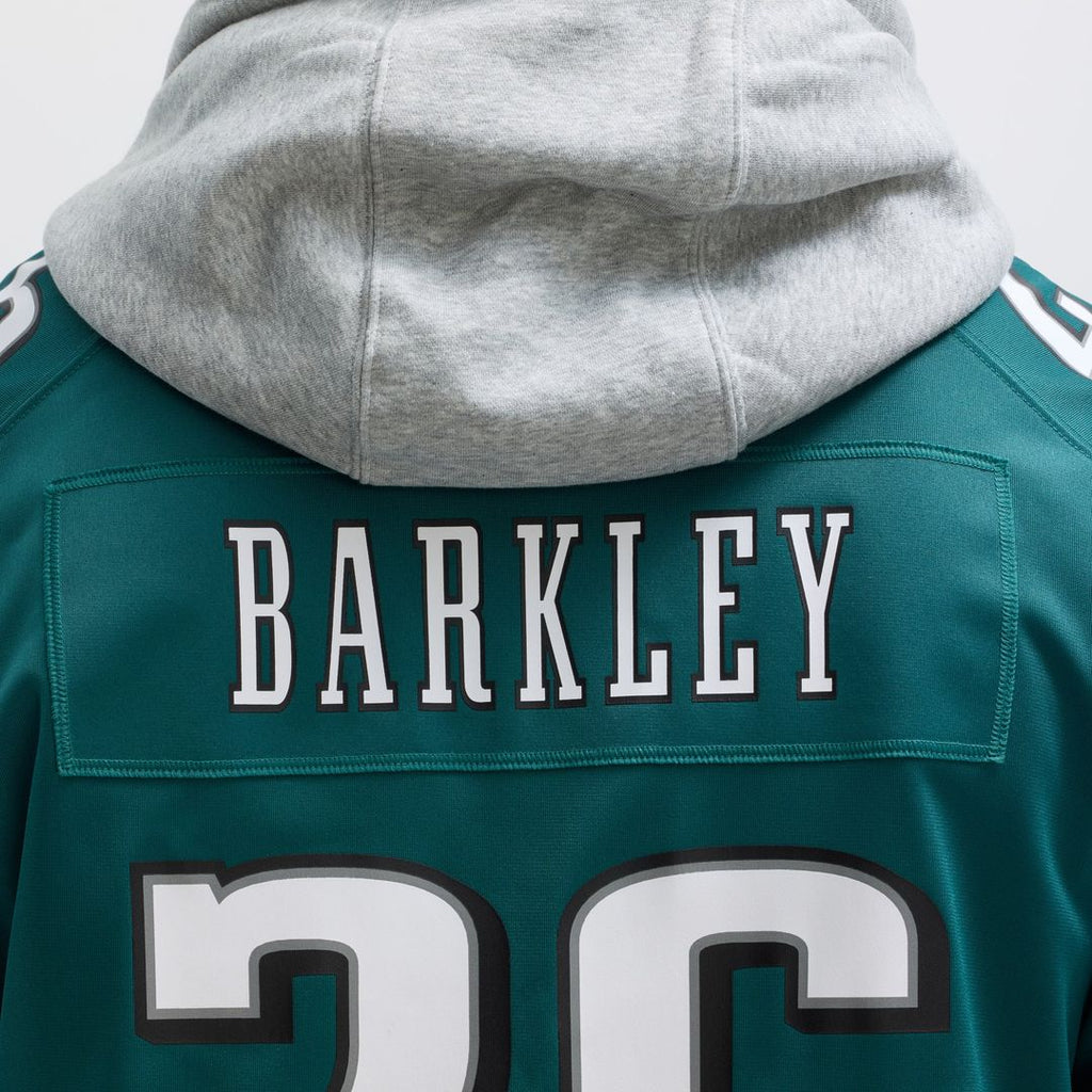 Men's Nike Philadelphia Eagles Saquon Barkley Midnight Green Game Player NFL Jersey