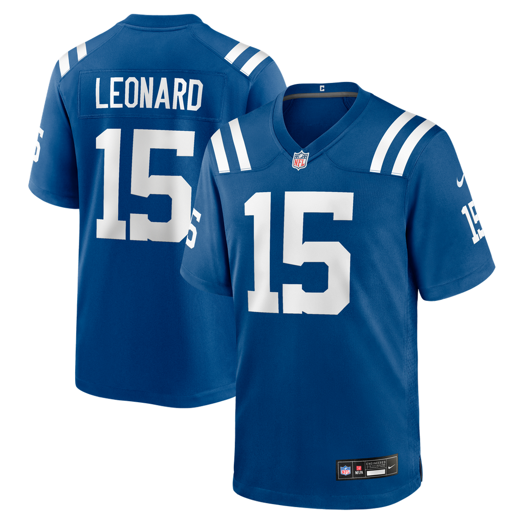 Men's Nike Indianapolis Colts Riley Leonard Royal Team Game NFL Jersey