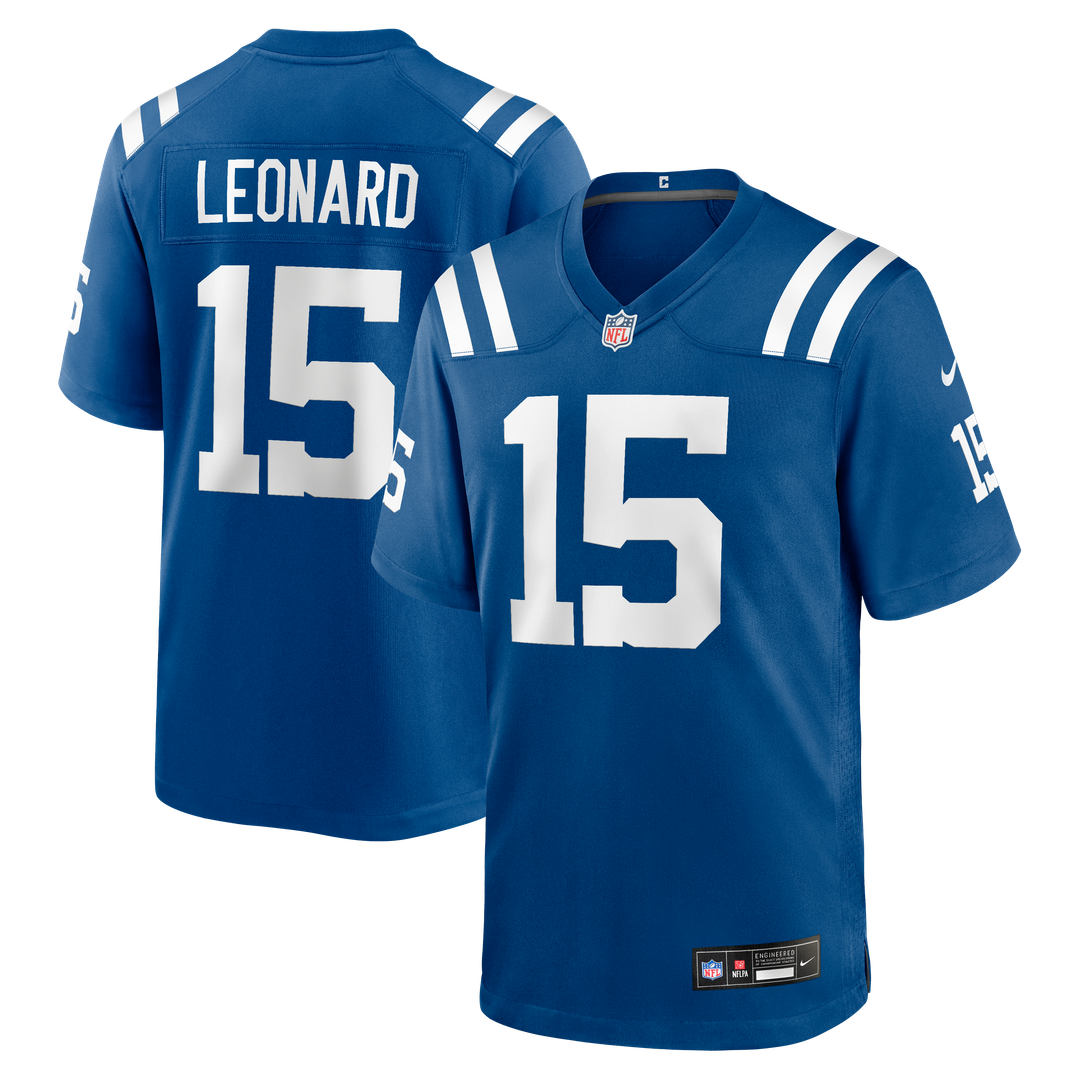 Men's Nike Indianapolis Colts Riley Leonard Royal Team Game NFL Jersey